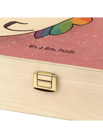 Mr. & Mrs. Panda Teebox Einhorn Blümchentail Design mit Spruch in Weiß