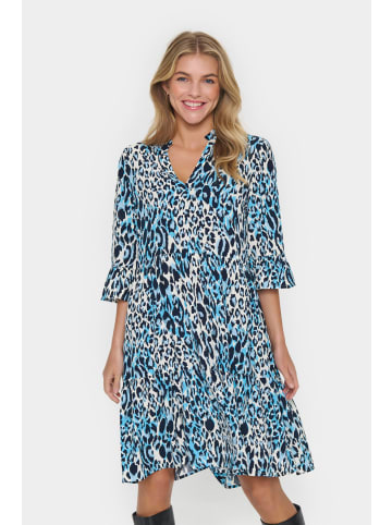 SAINT TROPEZ Kleid EdaSZ Casual fit in Baby's Breath Blue Animal