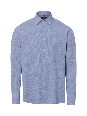 Nils Sundström Hemd in indigo weiß