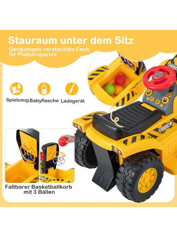 COSTWAY 6V Sitzbagger Elektro ab 2 Jahren in Gelb