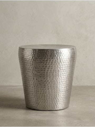 KADIMA DESIGN Beistelltisch 41x41x41cm Aluminium Silber Dekotisch orientalisch