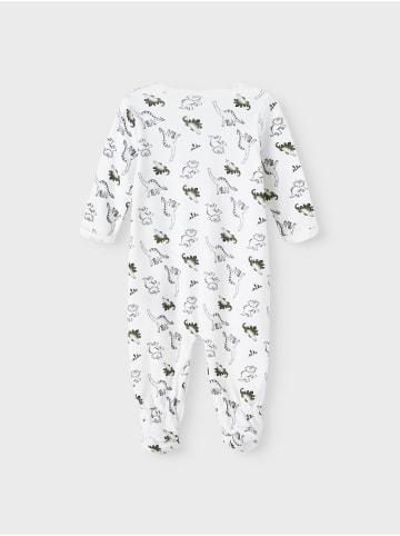 name it Baby Strampler "Dino" mit Knopf Bright White 62