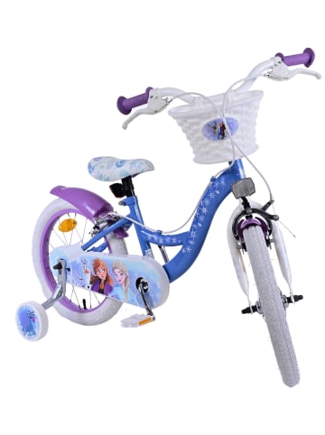 Volare Kinderfahrrad Disney Frozen 2 für Mädchen 16 Zoll Kinderrad Blau/Lila 4 Jahre