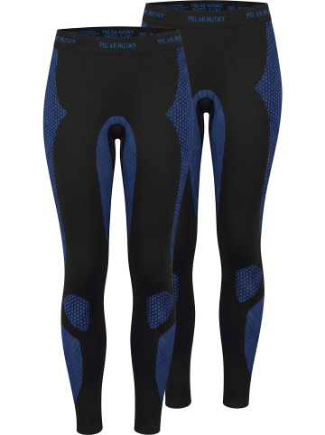 normani 2 x Thermounterhose Lange Skiunterwäsche für Damen in Blau
