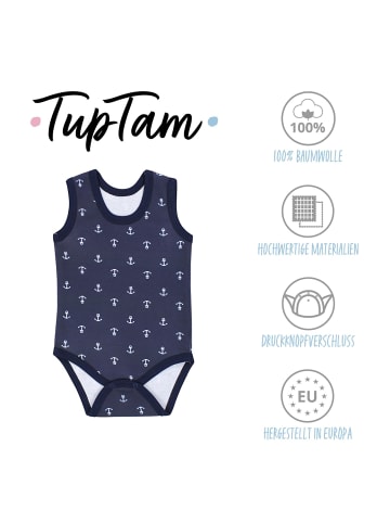 TupTam Baby Jungen Achselbody 5er Pack in dunkelblau