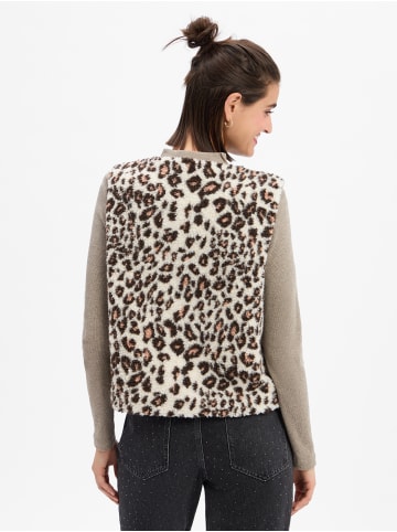 Marie Lund Weste in ecru schoko - 0001