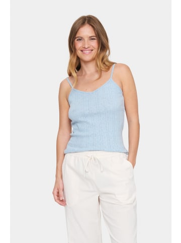 SAINT TROPEZ Ärmellose Bluse GruSZ Gerade Passform in Heather Melange