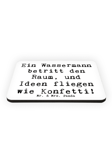 Mr. & Mrs. Panda Magnet Spruch Wassermann Ideenflug mit Spruch in Weiß