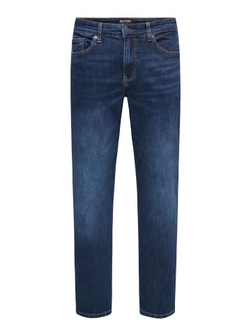 ONLY & SONS Normal geschnitten jeans in Dark Blue Denim