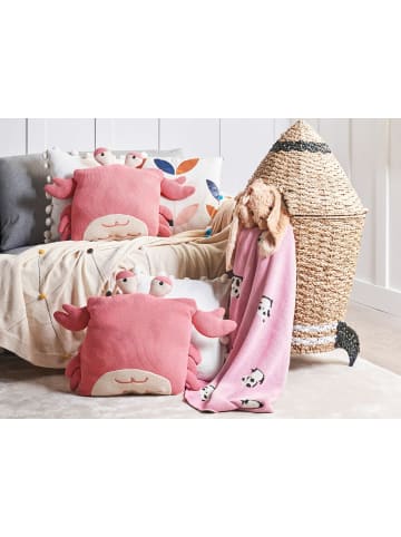 Beliani 2er-Set Dekokissen JARGALLI in Rosa/Beige
