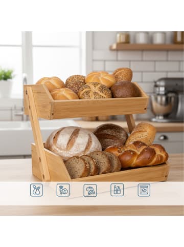 relaxdays Obst Etagere in Natur