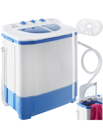 tectake Mini-Waschautomat - 2 in 1 Waschen und Schleudern