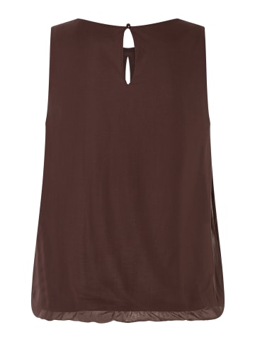 More & More feminines Chiffon-Blusentop in chocolate