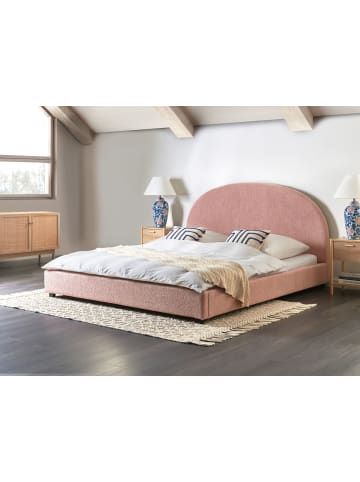 Beliani Doppelbett VAUCLUSE in Rosa - (W) 194 x (H) 112 x (L) 214 cm