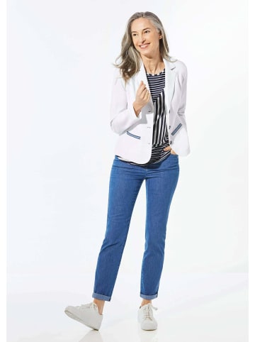 GOLDNER Kurzgröße: Blazer in weiß