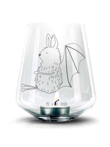 Mr. & Mrs. Panda Teelichthalter Fledermaus Sitzen ohne Spruch in Transparent