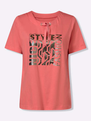 Sieh an! Kurzarm-Shirt in koralle