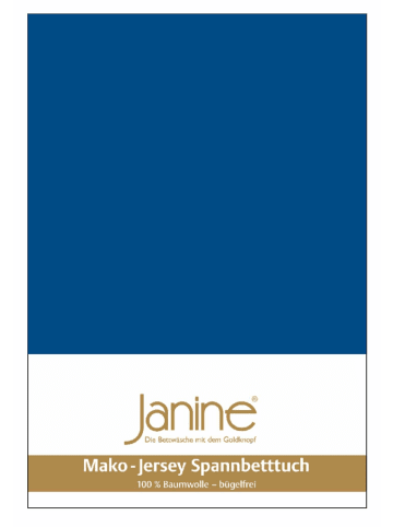 Janine Spannbetttuch Mako Feinjersey in royalblau