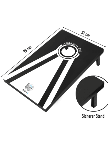 Ocean 5 Sackwurfspiel " Cornhole Pro " in schwarz/weiß