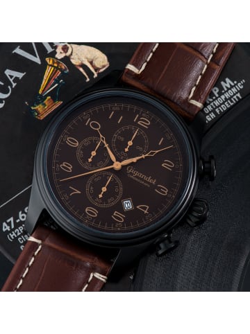 Gigandet Quarzuhr Chronograph "TIMELESS" in Braun/Schwarz