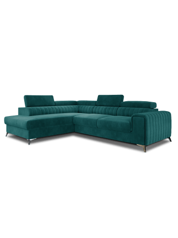 MF Design Lauryn Recamiere Links in Grün -  (L) 205 x (B) 278 x (H) 92 cm