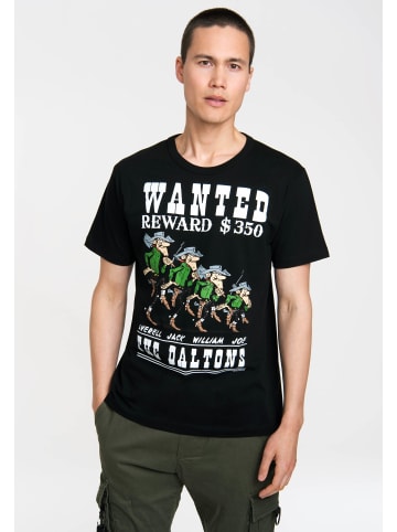 Logoshirt T-Shirt Lucky Luke - The Daltons - Wanted in schwarz