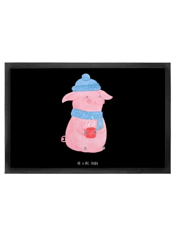 Mr. & Mrs. Panda teppichmatte Schwein Glühwein ohne Spruch in Schwarz