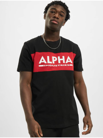 Alpha Industries T-Shirts in black/red