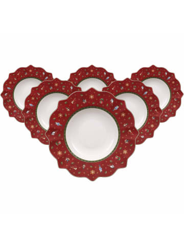 Villeroy & Boch 6er Set Suppenteller Toy's Delight in ø 26,4 cm in rot