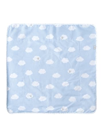 roba Babydecke 'Kleine Wolke blau' - 2-seitig aus Baumwolle / Plüsch - Blau