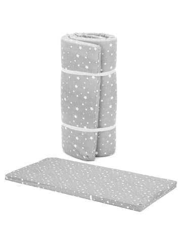 fillikid Reisebett-Rollmatratze 120 x 60 cm - Sterne in grau