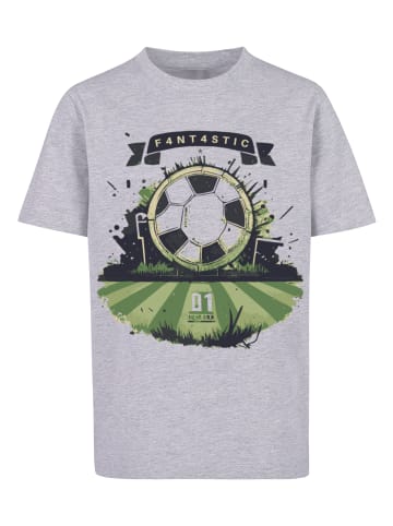 F4NT4STIC T-Shirt Fußball Feld in grau meliert