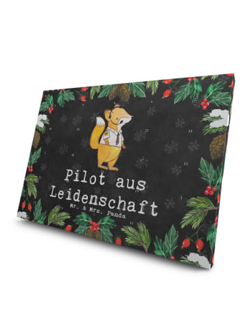 Mr. & Mrs. Panda Advents-Teekalender Pilot Leidenschaft mit Spruch in Kreidetafel