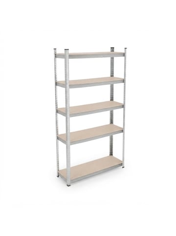 relaxdays 2 x Schwerlastregal in Silber - (B)80 x (H)168 x (T)30 cm