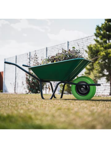 relaxdays Schubkarrenrad in Grün/ Schwarz - 4.80 4.00-8