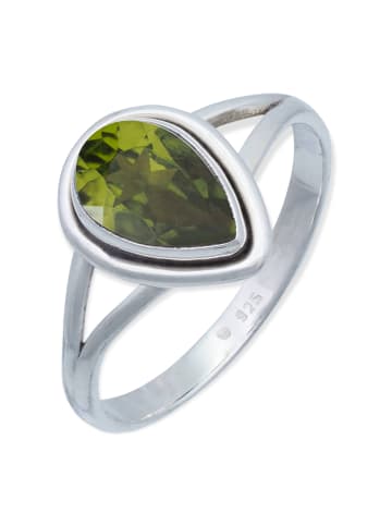 mantraroma 925er Silber - Ringe mit Peridot facettiert