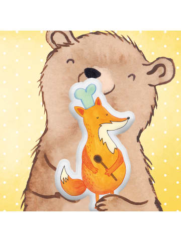 Mr. & Mrs. Panda Kissen Fuchs Koch ohne Spruch in Weiß