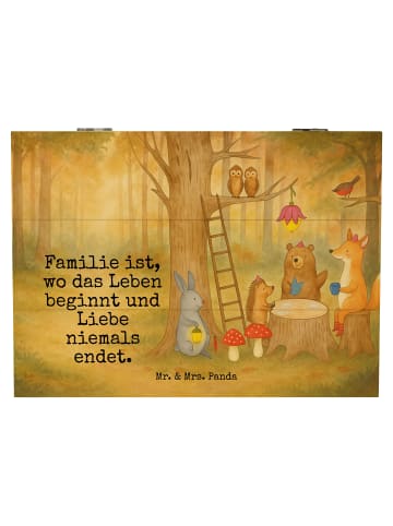 Mr. & Mrs. Panda Schatulle Waldtiere Picknick Design mit Spruch in Weiß