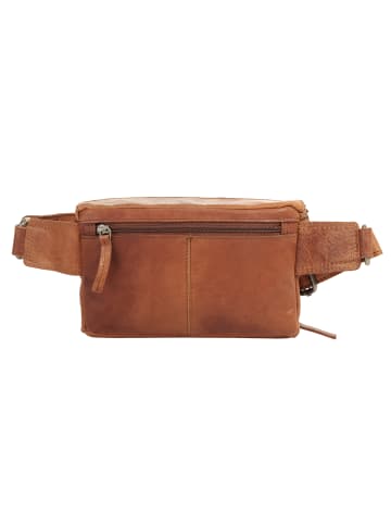 SPIKES & SPARROW Gürteltasche echt Leder in cognac