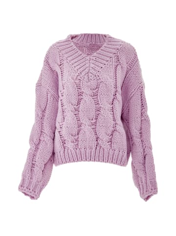 ebeeza Damen Strickpullover in Rosa