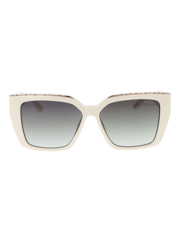 Guess Frauen Sonnenbrille Quadratisch Weiß
