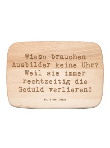 Mr. & Mrs. Panda Servierbrett Holz Spruch Ausbilder Geduld mit S... in Transparent
