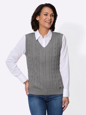 WITT WEIDEN Pullunder in anthrazit-ecru-meliert