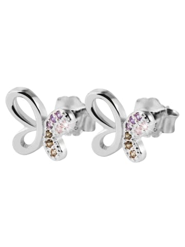 Adeliás Damen Ohrringe – Ohrstecker aus 925 Silber mit Zirkonia in silber