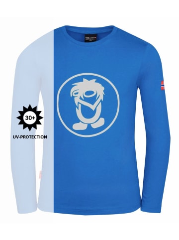 Trollkids Longsleeve "Troll" in Leuchtendes Blau/wolkig grau