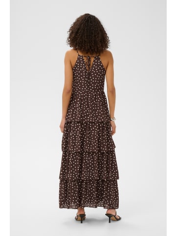 Kaffe Kleid KAlorinda Tight fit in Seal Brown/Turtledove Dot