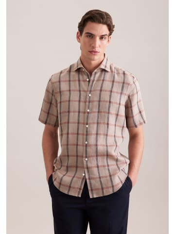 Seidensticker Leinenhemd Regular in Beige