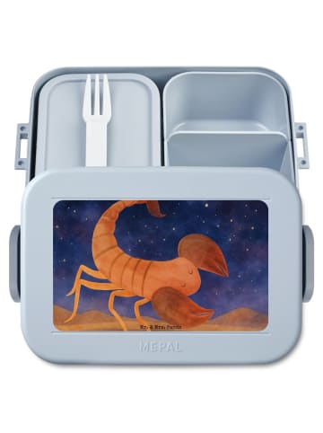 Mr. & Mrs. Panda Lunch Box Sternzeichen Skorpion Design ohne Spruch in Blau Pastell