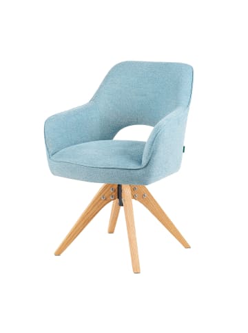 DUBI Möbel 2er-Set: Drehstuhl Mika-Lena in Hellblau - (B)60 x (H)87 x  (T)65 cm