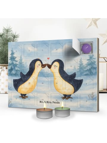 Mr. & Mrs. Panda Duftkerzen Adventskalender Pinguin Liebe Design... in Weiß